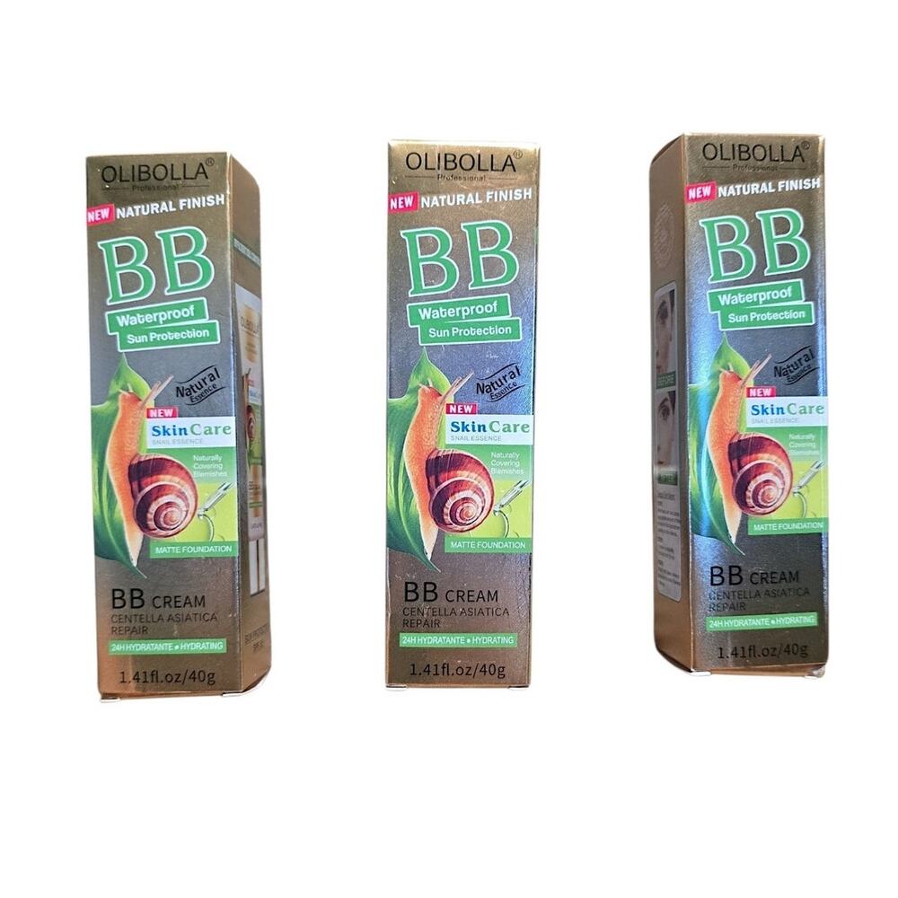 Lot of 3 Olibolla BB Cream Shade 306 Waterproof Matte Foundation NIB